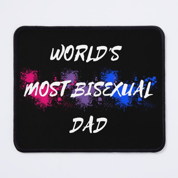 Item preview, World's Most Bisexual Dad Bi Flag Color Splash For Bi Parents In Black designed and sold by LuckyKermit.