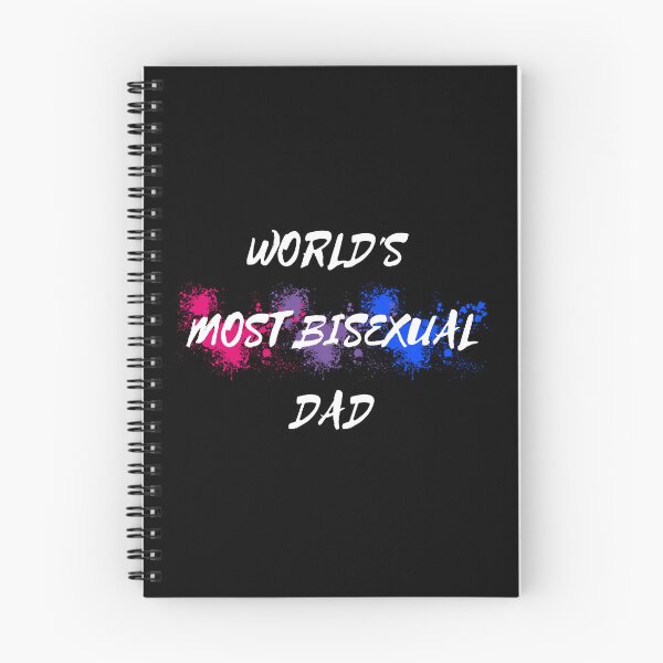 Item preview, World's Most Bisexual Dad Bi Flag Color Splash For Bi Parents In Black designed and sold by LuckyKermit.