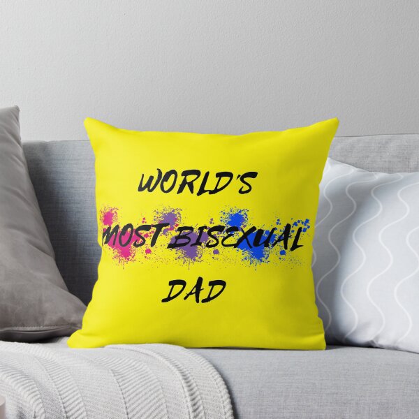 Item preview, Salpicadura de color de la bandera bisexual del papá más bisexual del mundo para padres bisexuales en amarillo designed and sold by LuckyKermit.