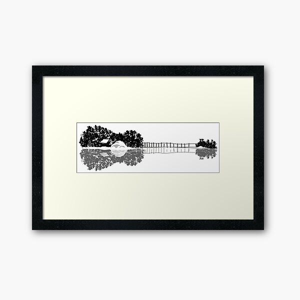 Item preview, Ukulele guitar island shape silhouette art designed and sold by masatomio.