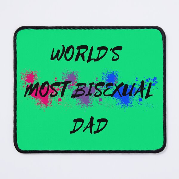 Item preview, World's Most Bisexual Dad Bi Flag Color Splash For Bi Parents In Green designed and sold by LuckyKermit.