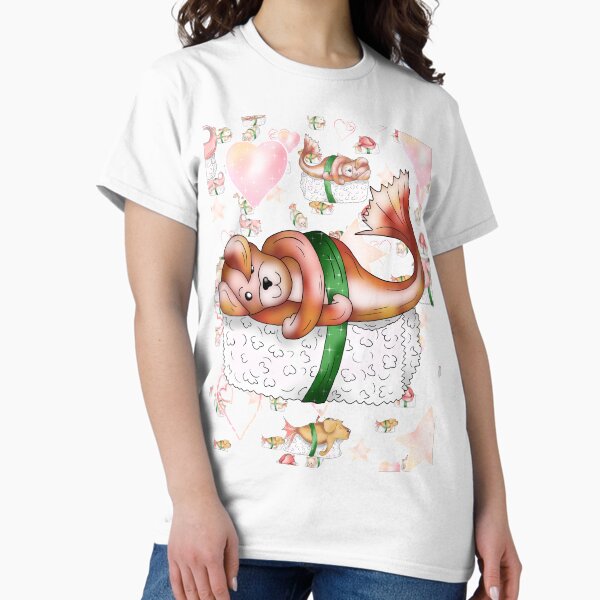 Aperçu de l'œuvre cute nigiri dogfish sushi créée et vendue par CuisineCat.