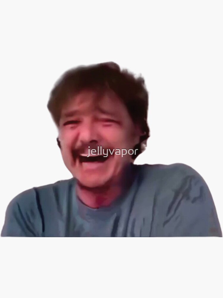 Pedro Pascal Crying Meme Sticker