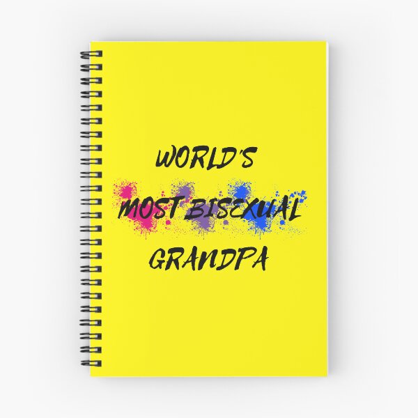 Item preview, World's Most Bisexual Grandpa Bi Flag Color Splash For Bisexual Grandparents In Yellow designed and sold by LuckyKermit.