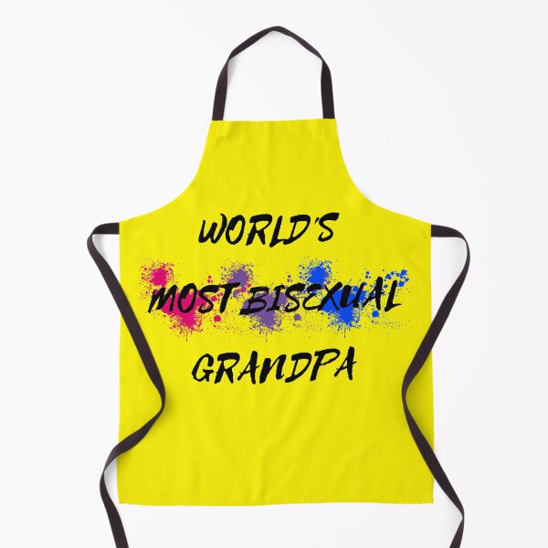 Item preview, World's Most Bisexual Grandpa Bi Flag Color Splash For Bisexual Grandparents In Yellow designed and sold by LuckyKermit.