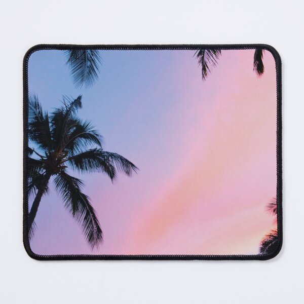 Item preview, Beachy palm trees sunset pink sky designed and sold by PaleAesthetics.