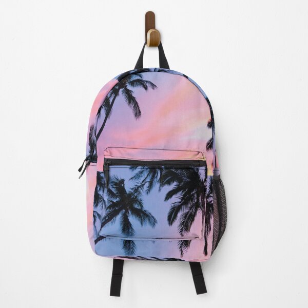Item preview, Beachy palm trees sunset pink sky designed and sold by PaleAesthetics.