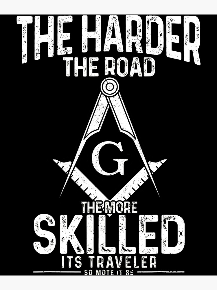 "Mason Traveler Square & Compass Masonic Freemason Shriner" Poster for