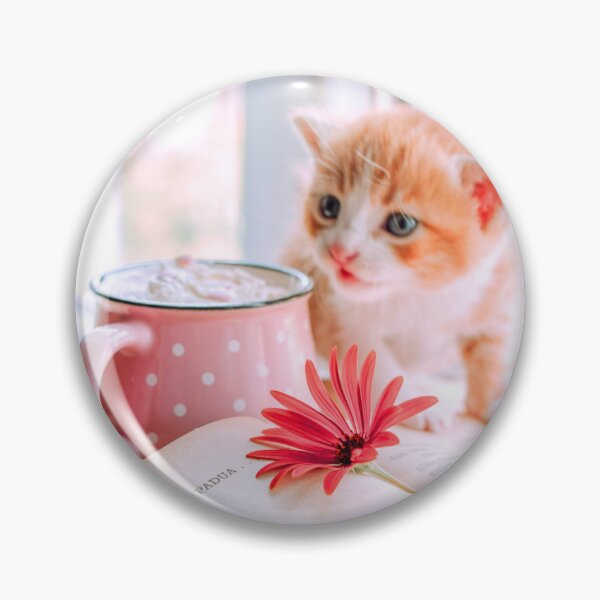 Item preview, SUBLIME #31 - Adorable Kitten Mug and Red Flower designed and sold by DEL-Productions.