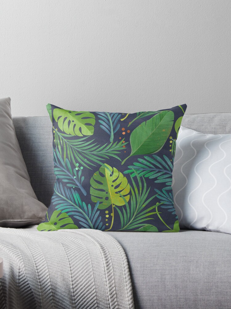 Thumbnail 1 of 4, Pillow, Rain Forest designed and sold by irtsya.