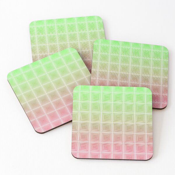 Item preview, Cute Vintage Ornamental Square Geometric  Pattern with Green and Brown Gradient for For Pupils, Students, Teachers, and Lecturers Who Love the Geometrical Patterns and Gradient Colors  designed and sold by IraNiva.