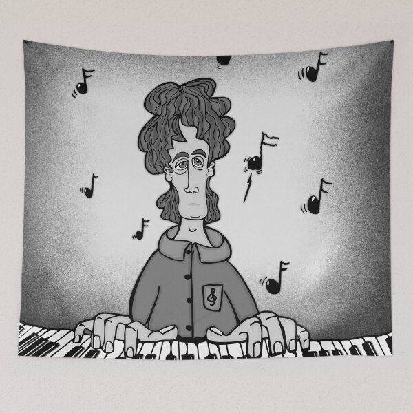 Item preview, False note... Piano. In gray. designed and sold by AtelierFafard.