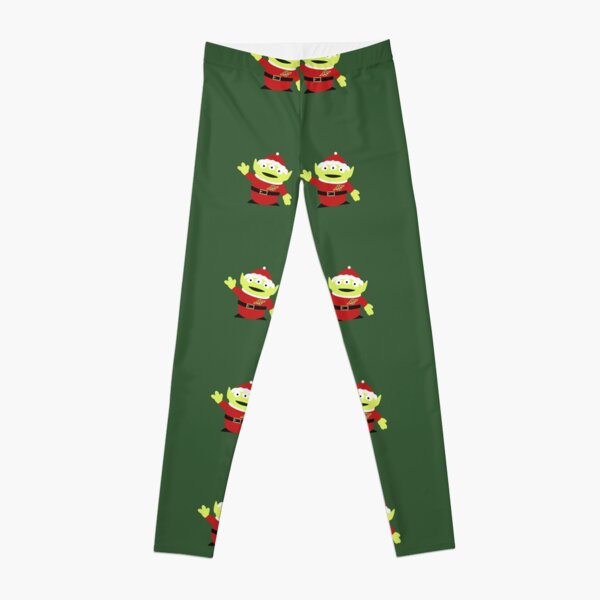 Yoga Leggings - Little Green Aliens Toy Story Inspired - Rainbow Rules