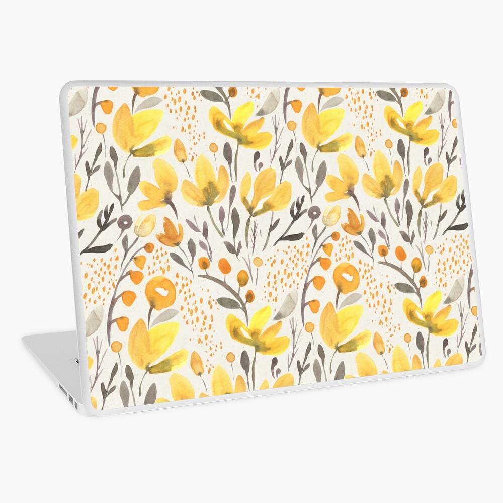 Yellow field Laptop Skin