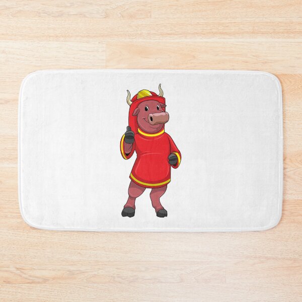 Item preview, Bull as Firefighter with Helmet designed and sold by Snabdesign84.