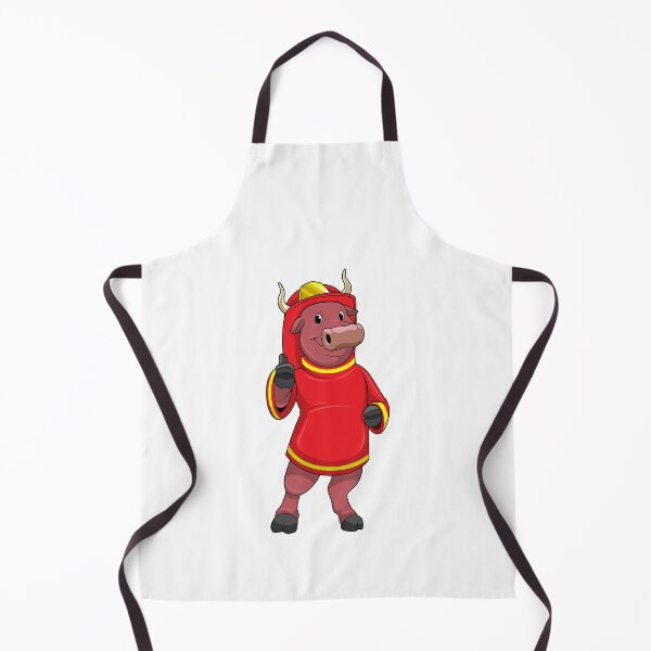 Item preview, Bull as Firefighter with Helmet designed and sold by Snabdesign84.