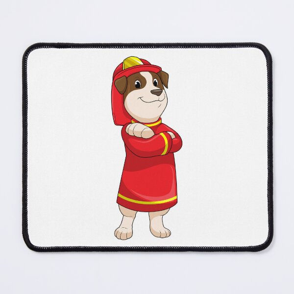 Item preview, Dog as Firefighter with Helmet designed and sold by Snabdesign84.