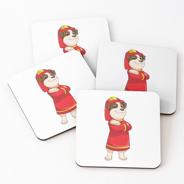 Item preview, Dog as Firefighter with Helmet designed and sold by Snabdesign84.
