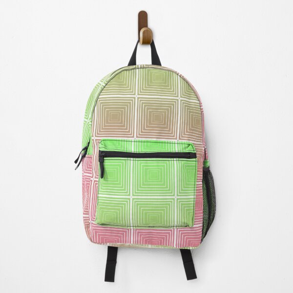 Item preview, Cute Vintage Ornamental Square Geometric  Pattern with Green and Brown Gradient for For Pupils, Students, Teachers, and Lecturers Who Love the Geometrical Patterns and Gradient Colors  designed and sold by IraNiva.