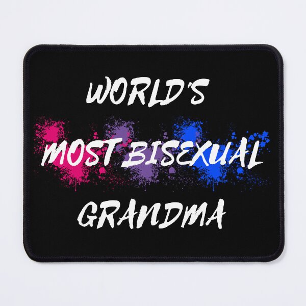 Item preview, World's Most Bisexual Grandma Bi Flag Color Splash For Bisexual Grandparents In Black designed and sold by LuckyKermit.