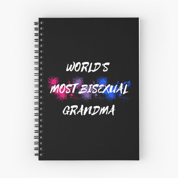 Item preview, World's Most Bisexual Grandma Bi Flag Color Splash For Bisexual Grandparents In Black designed and sold by LuckyKermit.