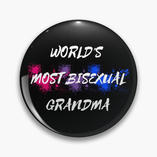 Item preview, World's Most Bisexual Grandma Bi Flag Color Splash For Bisexual Grandparents In Black designed and sold by LuckyKermit.