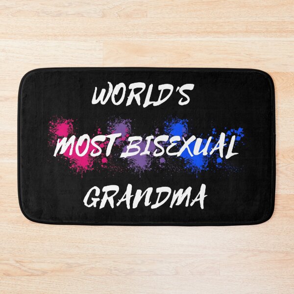 Item preview, World's Most Bisexual Grandma Bi Flag Color Splash For Bisexual Grandparents In Black designed and sold by LuckyKermit.