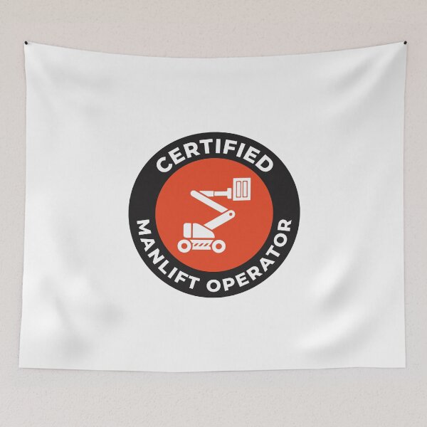 Item preview, certified manlift operator, safety matters designed and sold by Mqyou.