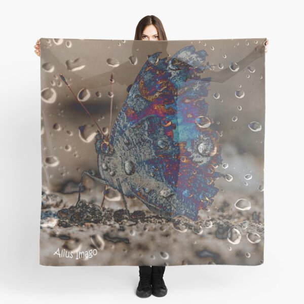 Raindrops - Peacock Butterfly Scarf