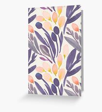 Peach and Purple Greeting Card