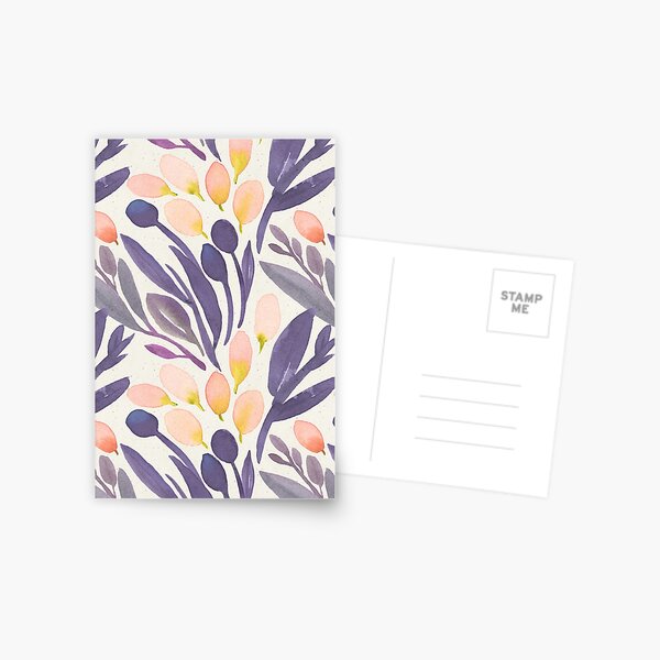 Peach and Purple Postcard