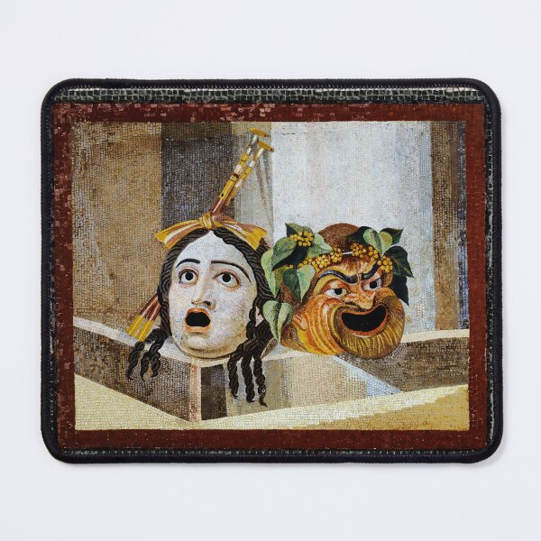 Item preview, ANTIQUE ROMAN MOSAICS ,GREEK COMEDY THEATER MASKS  designed and sold by BulganLumini.