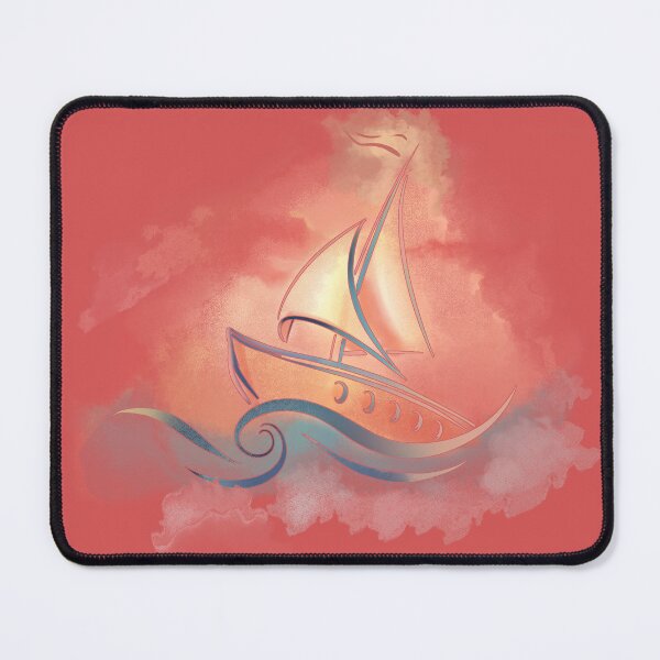 Item preview, sailboat porthole sunset designed and sold by Vidart.