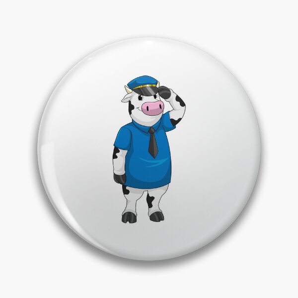 Artikelvorschau, Kuh als Polizist mit Polizeimütze entworfen und verkauft von Snabdesign84.