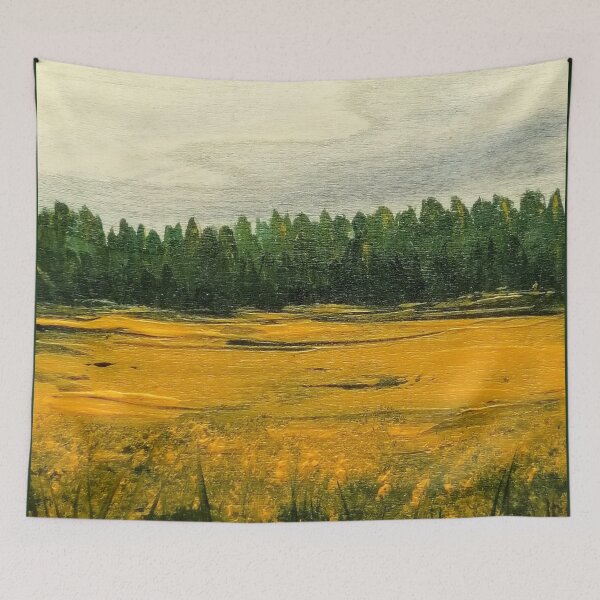 Item preview, Rape field landscape painting painted on wood designed and sold by Anke Franikowski.