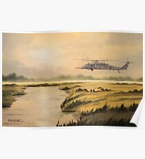 Pave Hawk Helicopter HH-60 On A Mission Poster