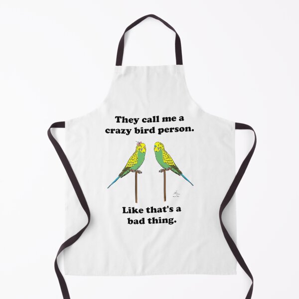Item preview, Crazy Bird Person with Budgies designed and sold by Laughing Parrot Studio.