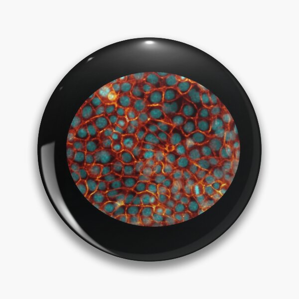 Item preview, Membranes and nuclei - icy hot blue and orange designed and sold by ArtByScience.