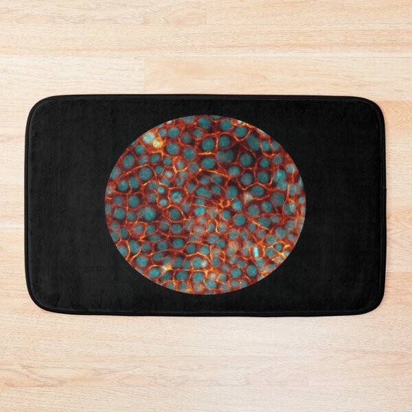 Item preview, Membranes and nuclei - icy hot blue and orange designed and sold by ArtByScience.