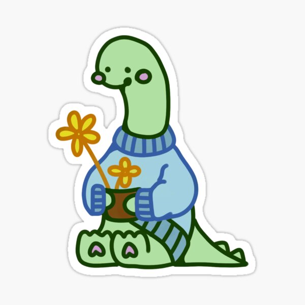 Item preview, Fleur de dino dinosaure mignon designed and sold by dinosaurfibi.
