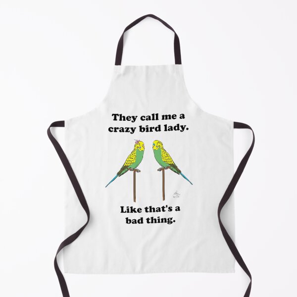 Item preview, Crazy Bird Lady with Budgies designed and sold by Laughing Parrot Studio.
