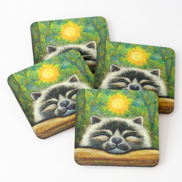 Item preview, Raccoon Relaxing on a Log designed and sold by ElectricBrown.