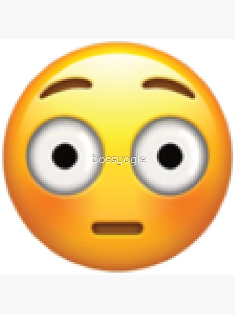 "embarrassed emoji" Poster for Sale by bossyogle Redbubble