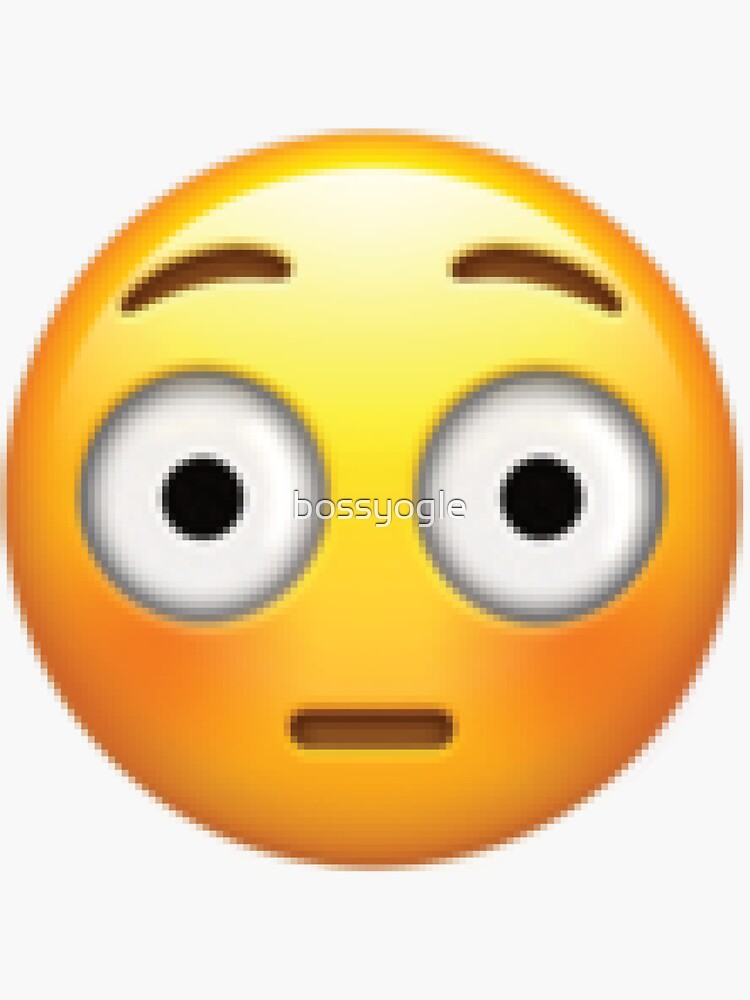 "embarrassed emoji" Sticker for Sale by bossyogle Redbubble