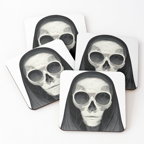 Item preview, Hooded skull portrait designed and sold by MadSwellDesigns.