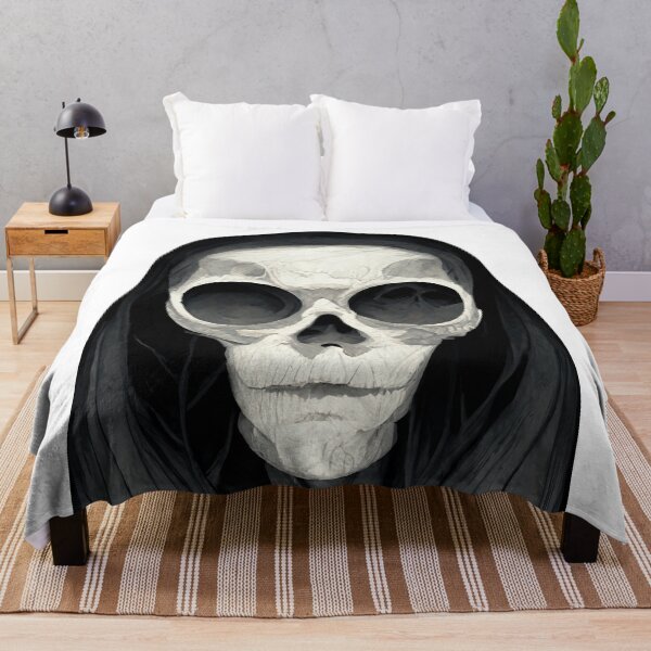 Item preview, Hooded skull portrait designed and sold by MadSwellDesigns.