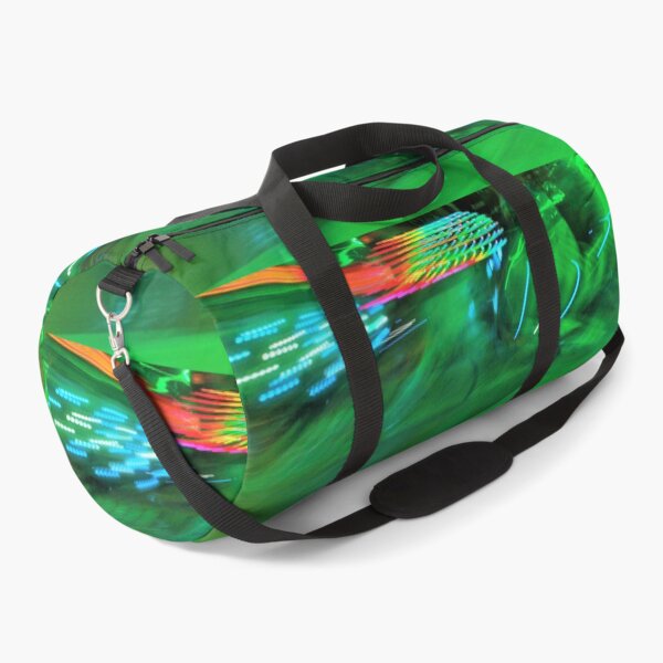 Item preview, fairground ride neon lights green background bright designed and sold by cheekylorns.