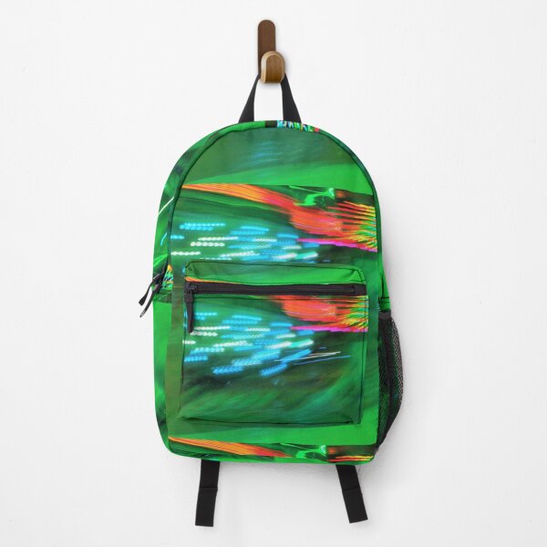 Item preview, fairground ride neon lights green background bright designed and sold by cheekylorns.
