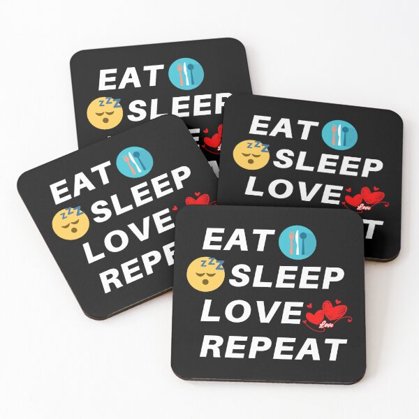 Item preview, Eat Sleep Love Repeat designed and sold by InsaneCorner.