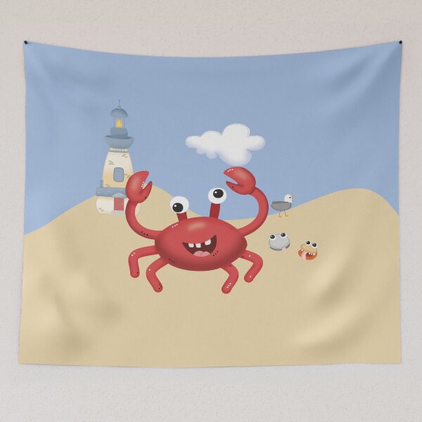 Item preview, Silly Crab at the Beach designed and sold by darklanterndsn.